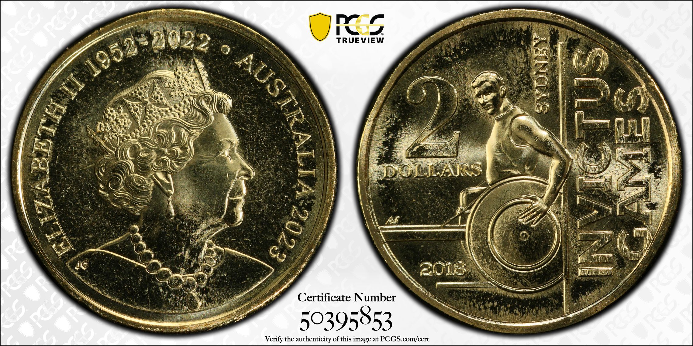 35th Ann $2 Coin Set - Invictus Games, Sydney 2018, Two Dollar, 2023, PCGS MS67