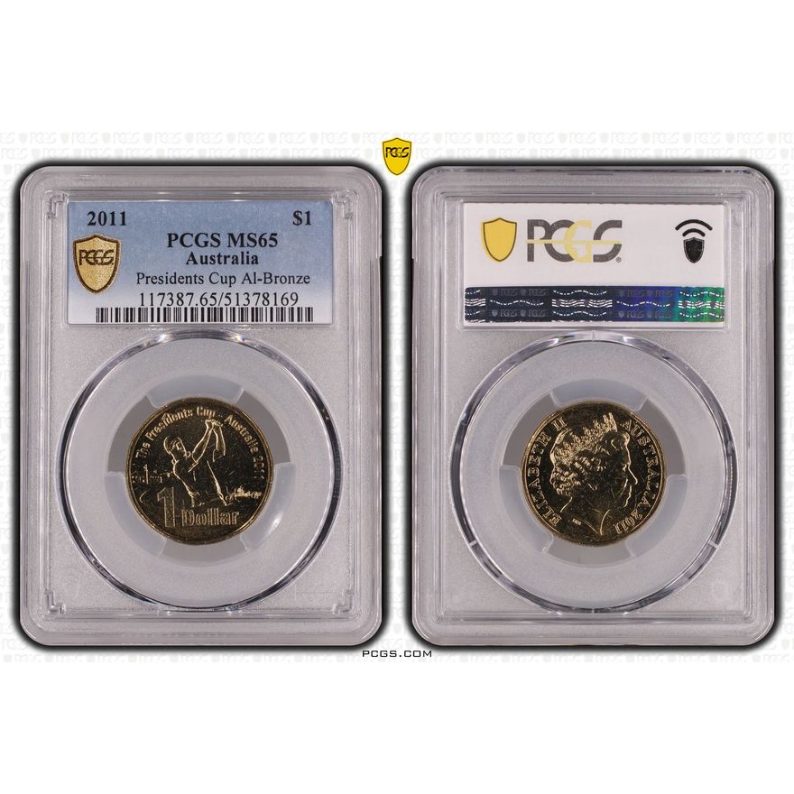 Presidents Cup Al-Bronze, One Dollar, 2011, PCGS MS65