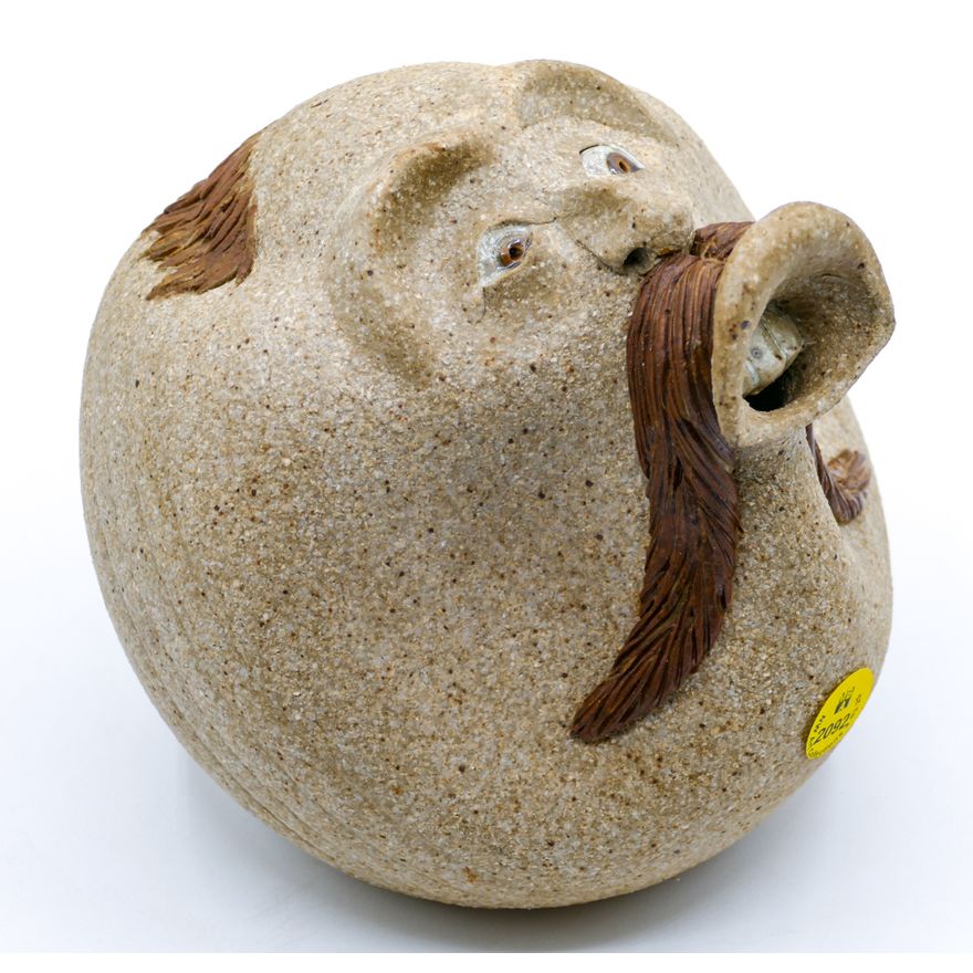 Funny Face Stone Pottery Figural 7''