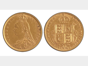 1892 VICTORIA JUBILEE HEAD GOLD HALF SOVEREIGN