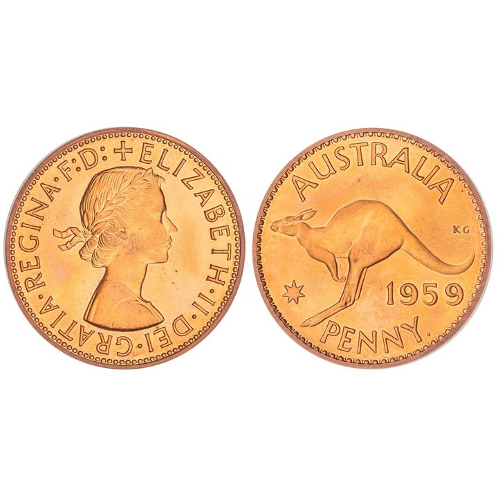 Elizabeth II, Penny, 1959-Y.,  FDC