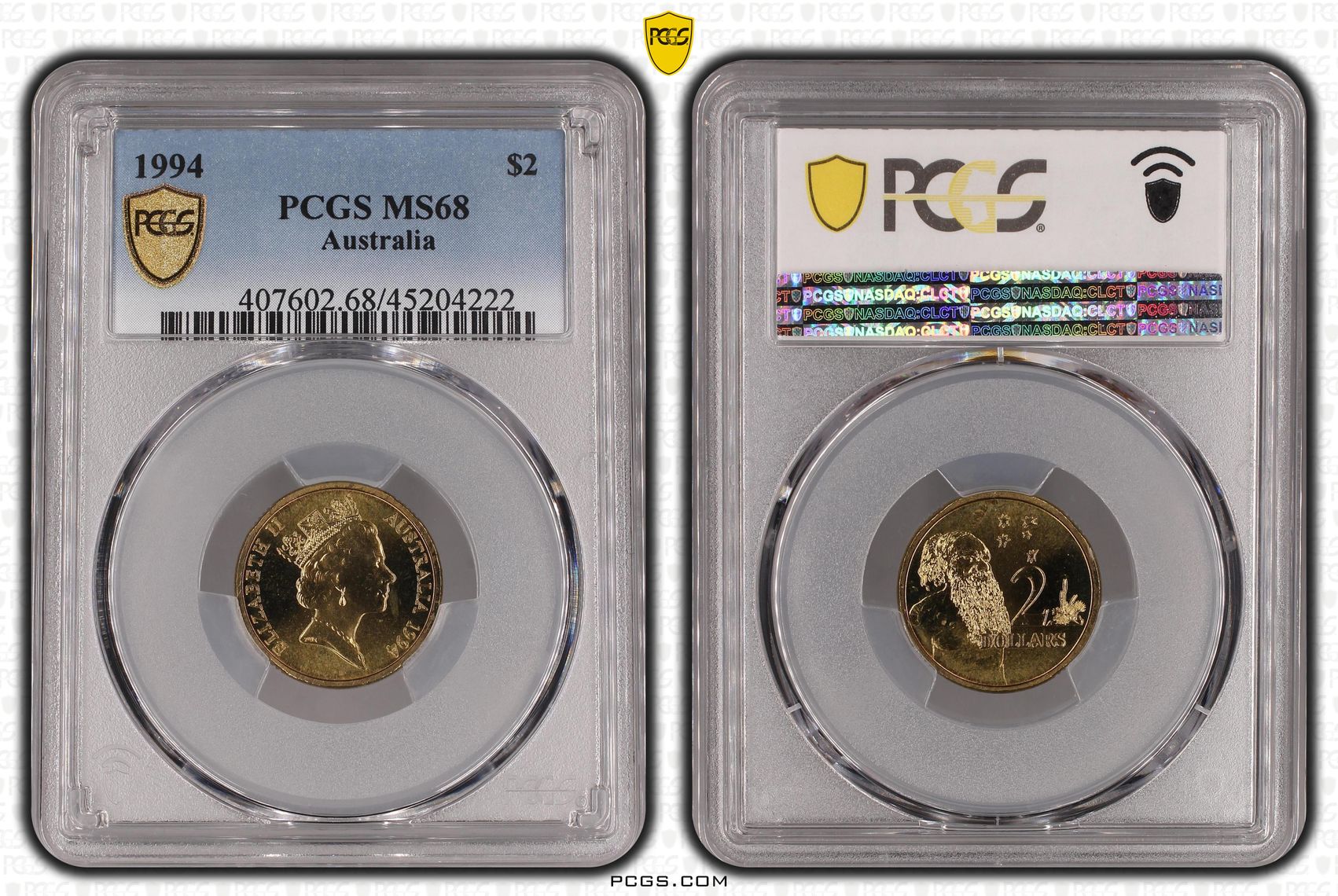 1994 Australia Two Dollar, $2 PCGS - MS68 -222