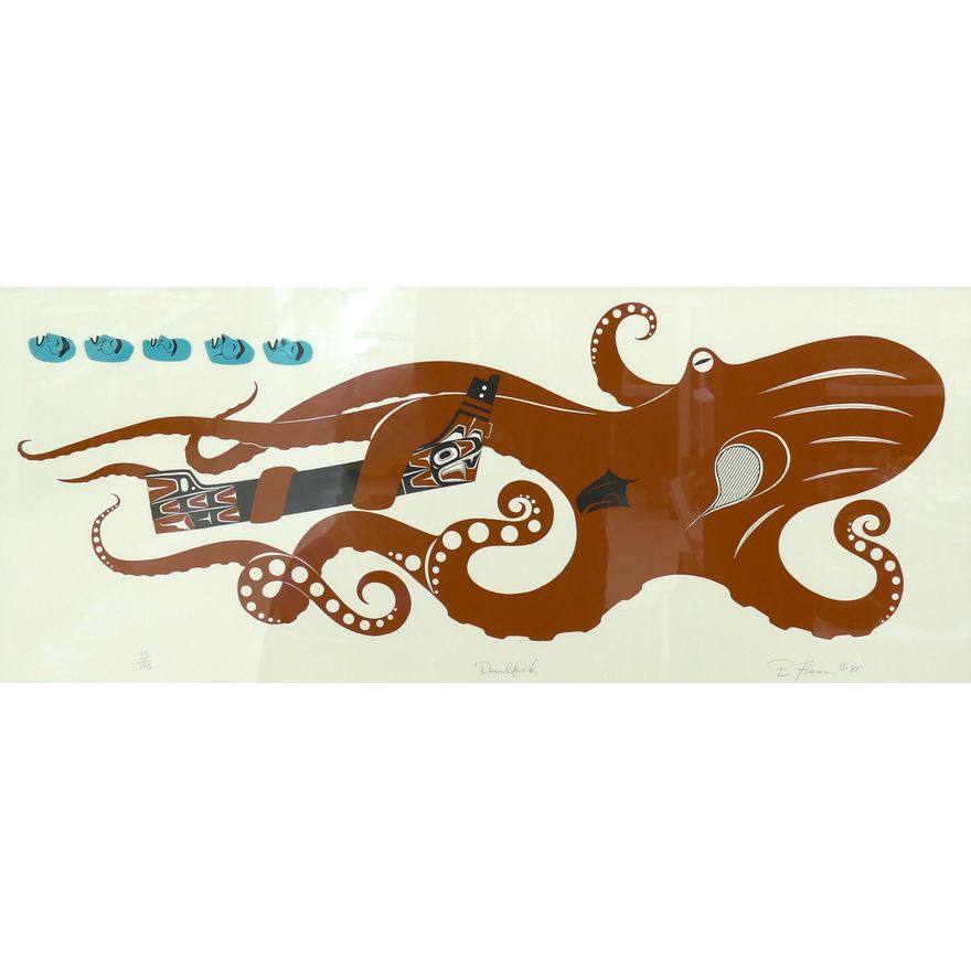 Barry Herem ''Devilfish'' (Kraken) 1981 S/N Serigraph Framed
