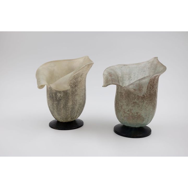 Murano Glass - Two scavo glass vases