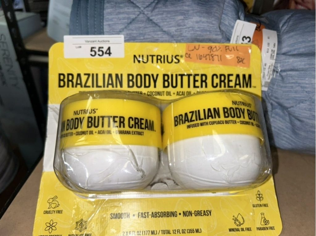 Nutrius Brazilian Body Butter, 2 Pack Vanzant Auctions