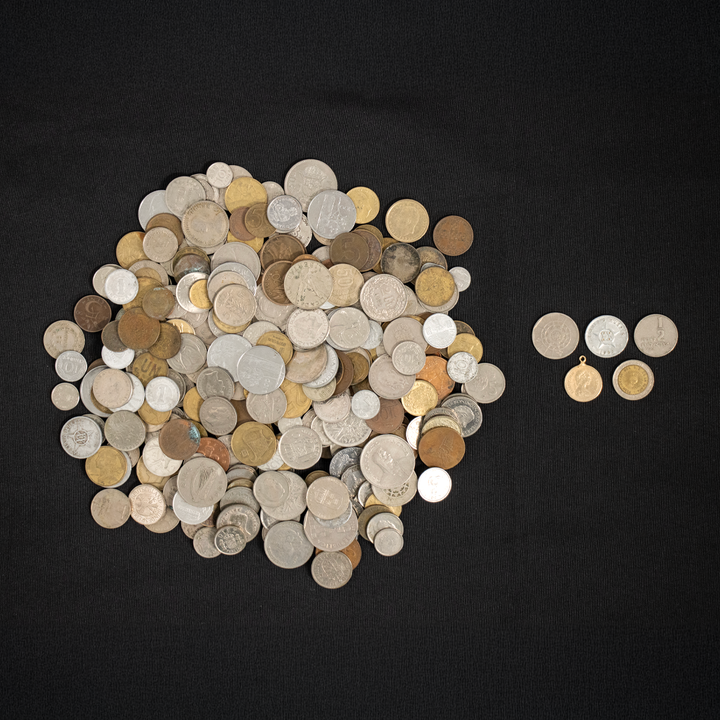 Bolsa con 300 monedas