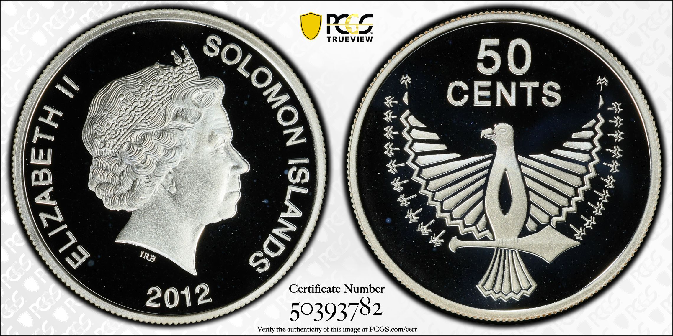 Solomon Islands, Silver, POP 1/0, Fifty Cent, 2012, PCGS PR68DCAM