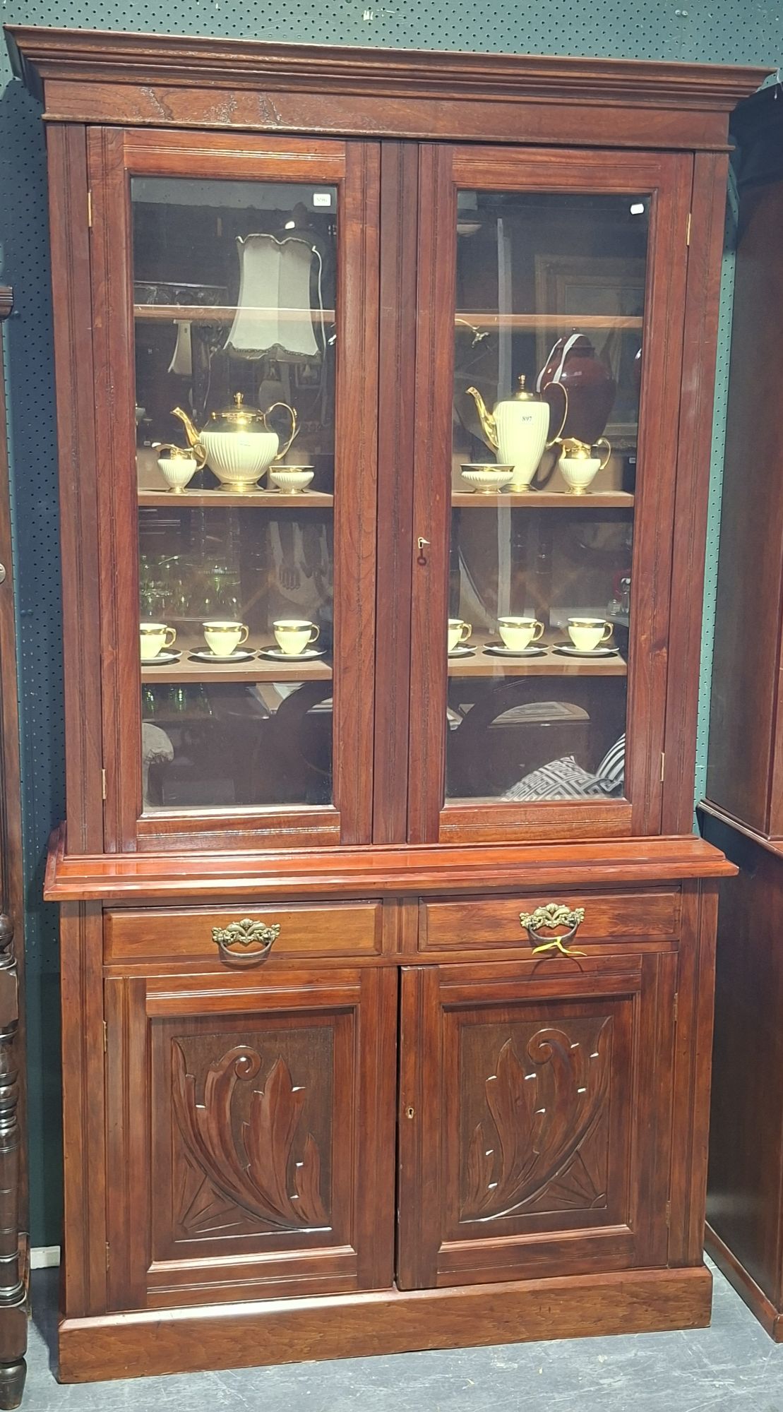 A GLAZED BOOKCASE