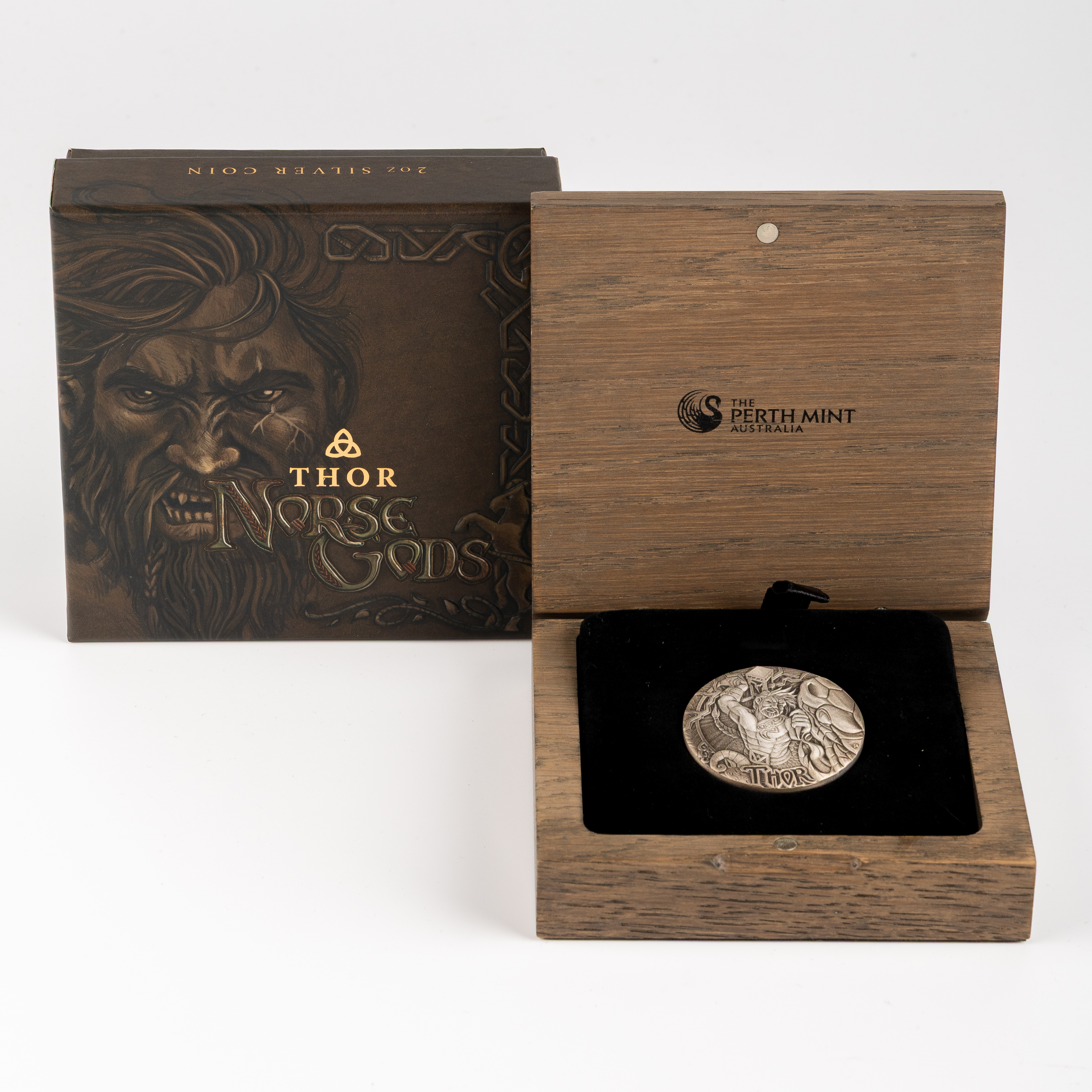 Tuvalu, Elizabeth II, Perth Mint - Norse Gods, Thor, Two Dollars, 2016, CHU
