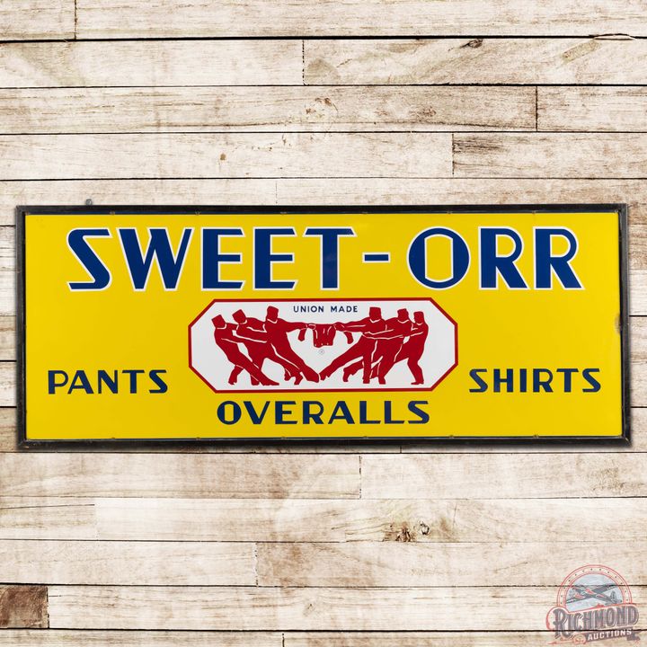 Sweet Orr Pants Overalls Shirts 6' SS Porcelain Sign w/ Logo