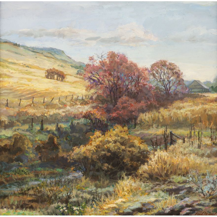 Paul Missal ''Gold Finches. Condon, Oregon'' 2001 Oil Painting