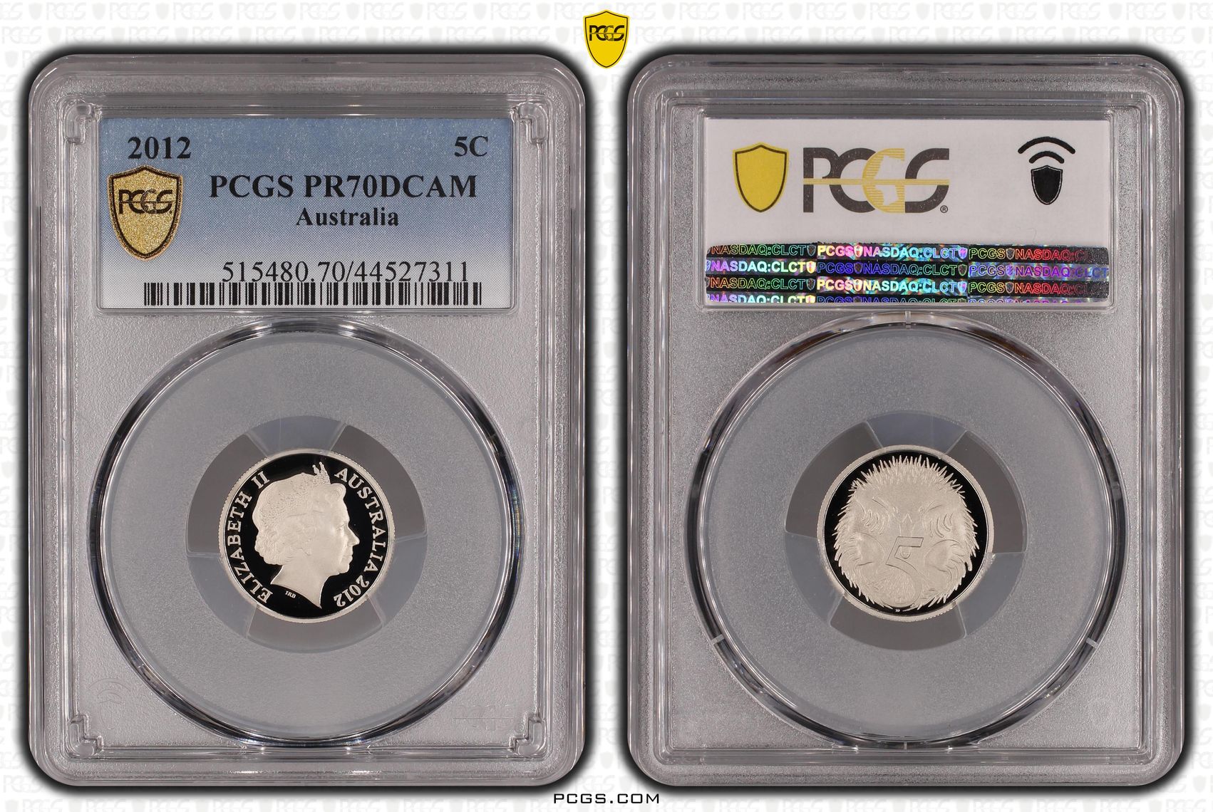2012 Australia Five Cent, 5c PCGS - PR70DCAM POP 56/0 -311