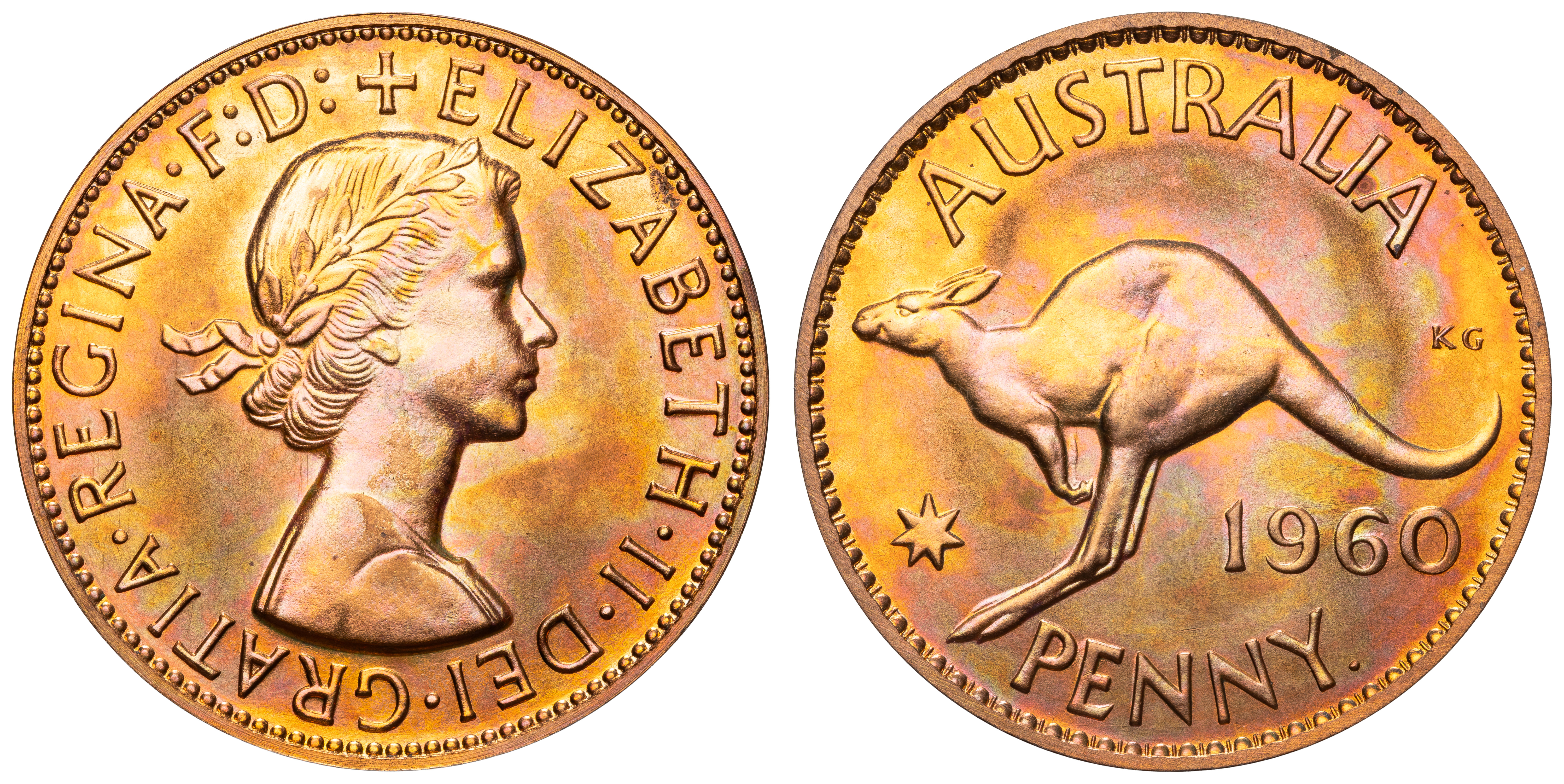 Elizabeth II, Penny, 1960-Y., FDC
