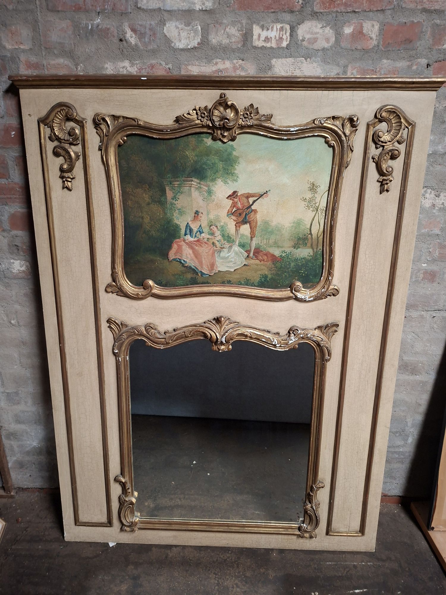 226 · FRENCH STYLE OVERMANTLE MIRROR
