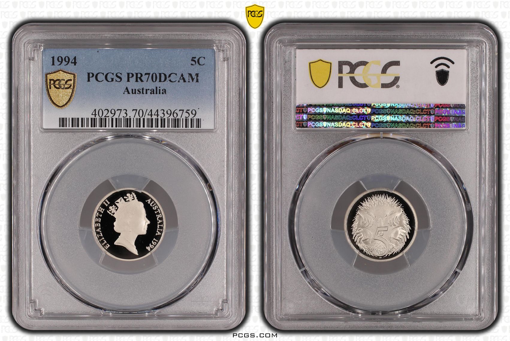 1994 Australia Five Cent, 5c PCGS - PR70DCAM POP 15/0 -759