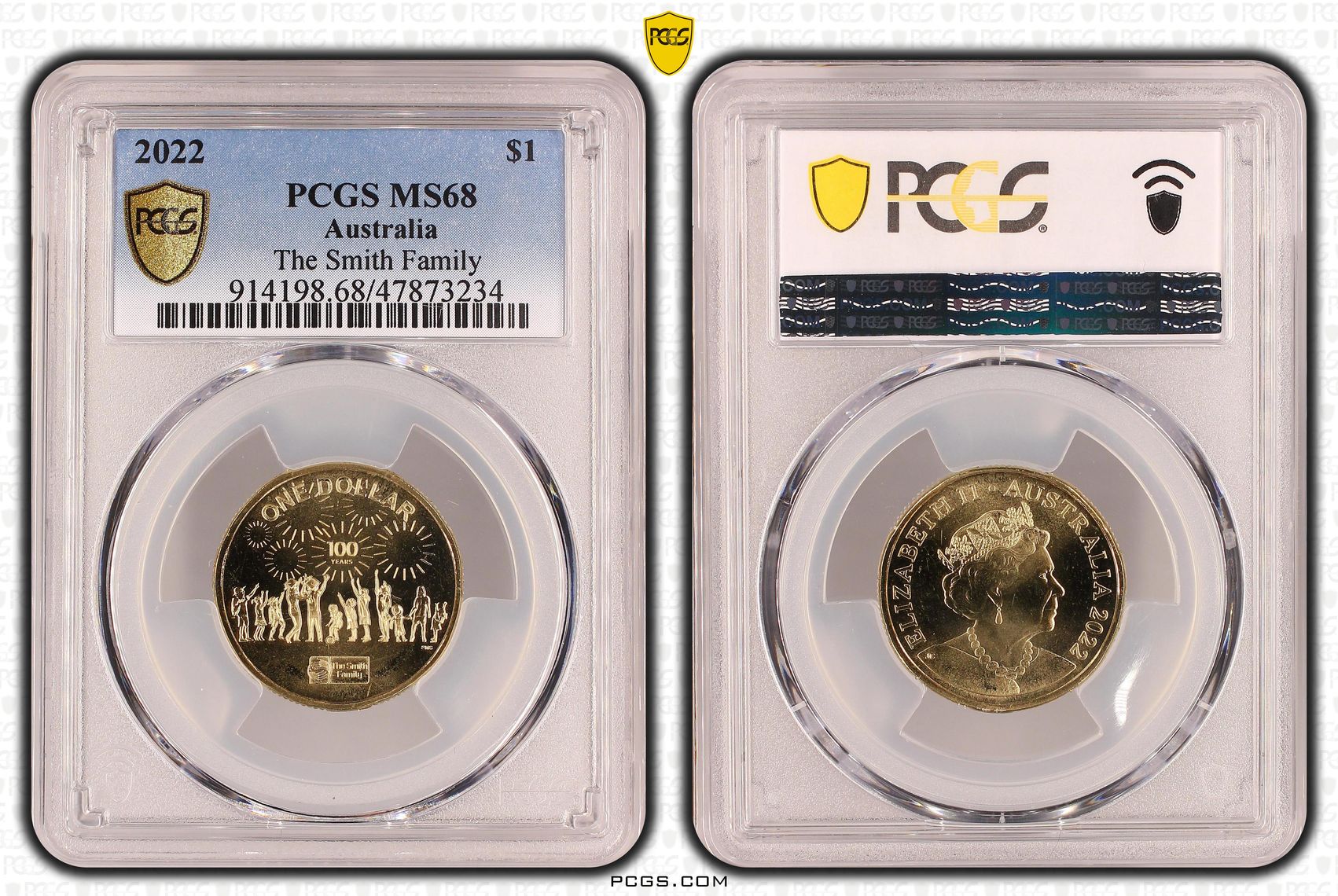 The Smith Family, One Dollar, 2022, PCGS MS 68