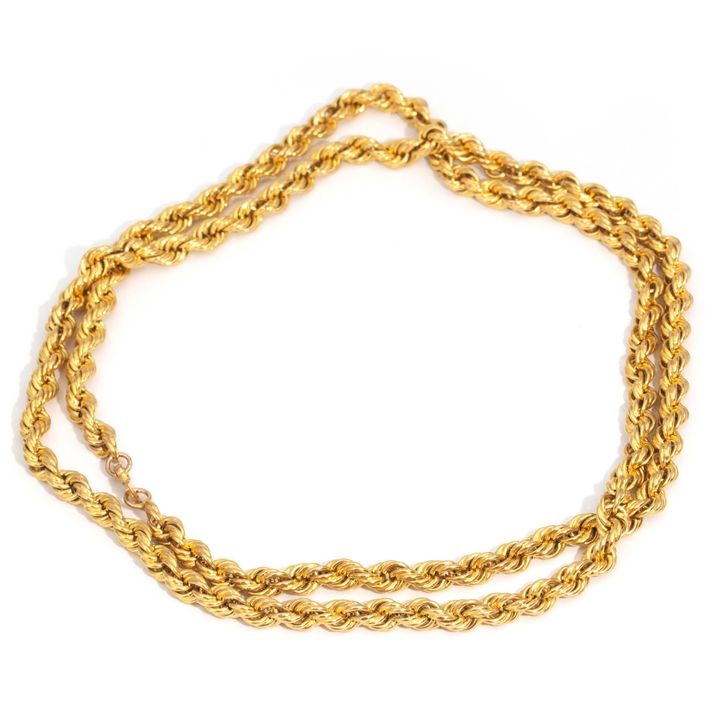 18 Carat Yellow Gold Rope Chain