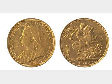 1893 VICTORIA OLD HEAD SYDNEY MINT GOLD SOVEREIGN