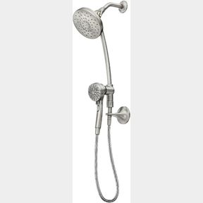 MOEN ENGAGE COMBO RAINSHOWER AND HANDHELD SHOWERHEAD WITH SLIDEBAR IN SPOT RESIST BRUSHED NICKEL, 28501SRN