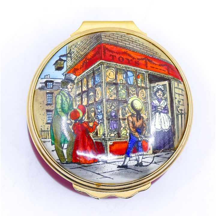 Halcyon Days Cartier Bilston & Battersea Christmas 1978 Enameled Box
