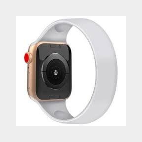 Solo Loop Replacement Band Strap for Apple Watch 42mm / 44mm / 45mm - White - M -51748/8453 SN B3 (S3)