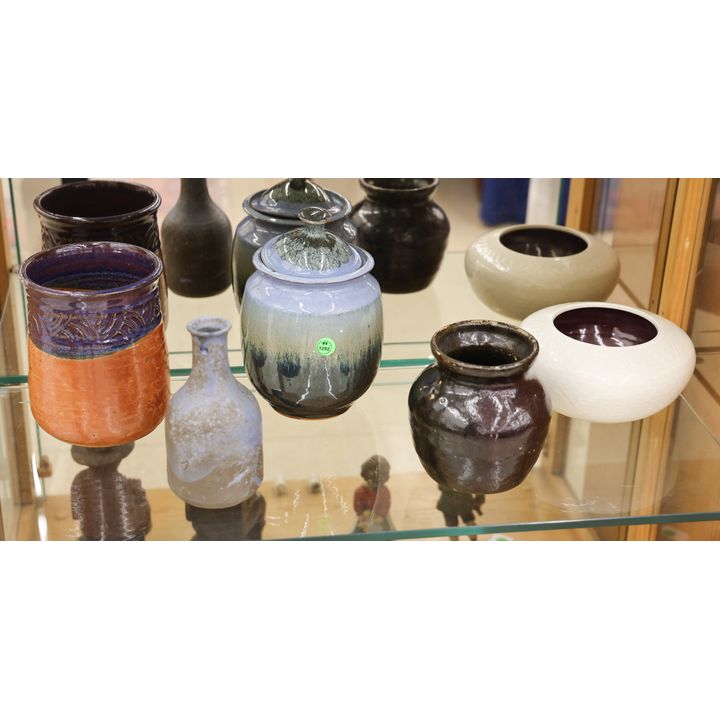 Shelf 5pc American Studio Pottery Assorted 5'' to 8''