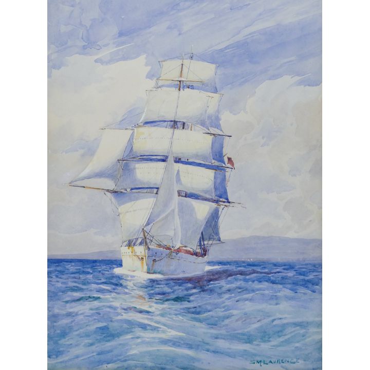 Sydney Laurence ''Homeward Bound'' Watercolor