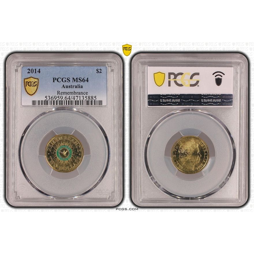 Remembrance - Colorized, Two Dollar, 2014, PCGS MS64