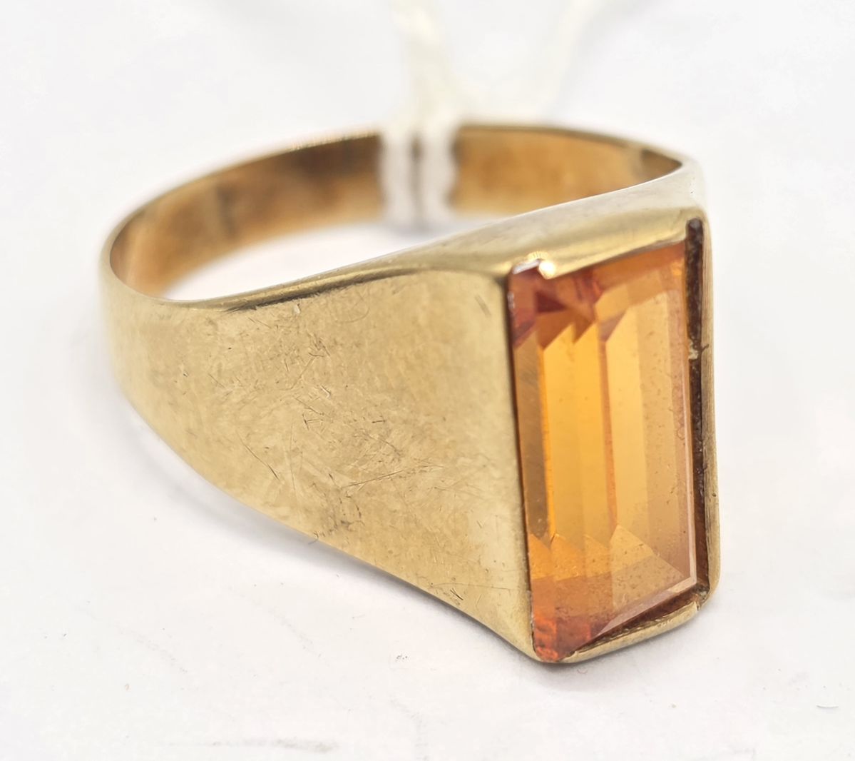 130 · 9CT CITRINE UNISEX DRESS RING