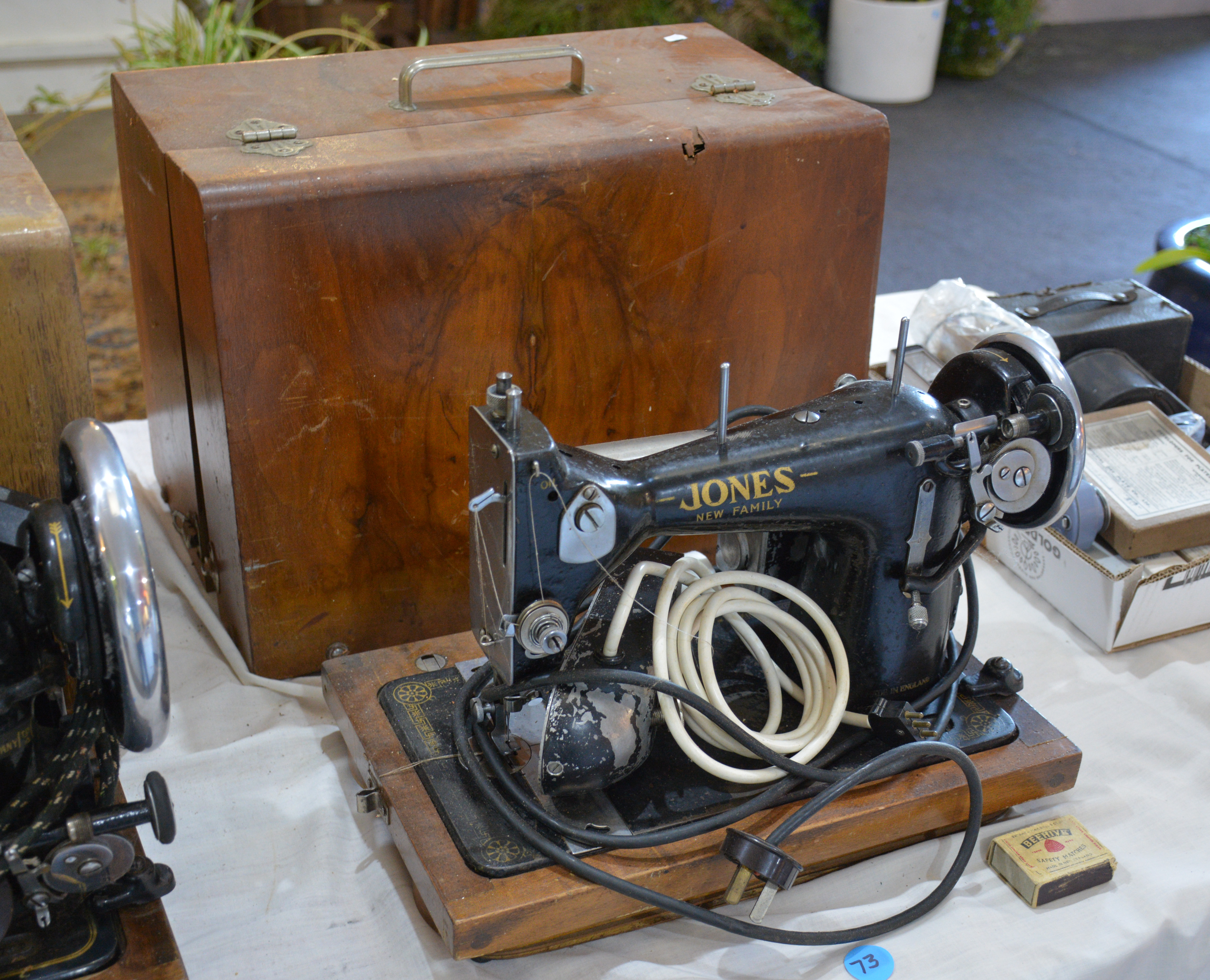 Antique Jones Sewing Machine and Case — NZ auction result