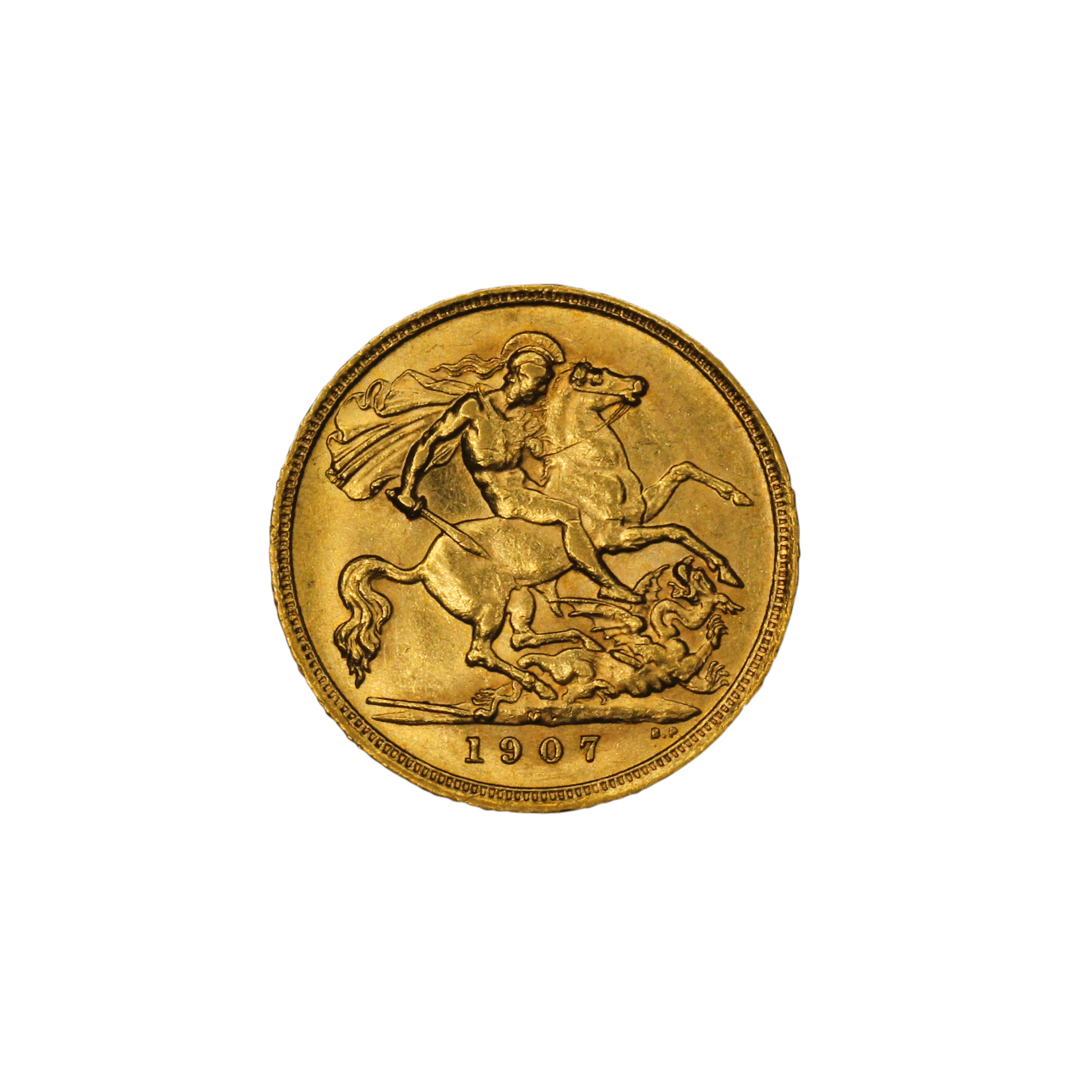 1230. · Edward VII, Half Sovereign, 1907-M, EF