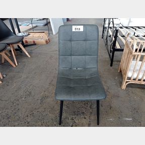 GRACO LEATHER TOUCH DINING CHAIR - GREY