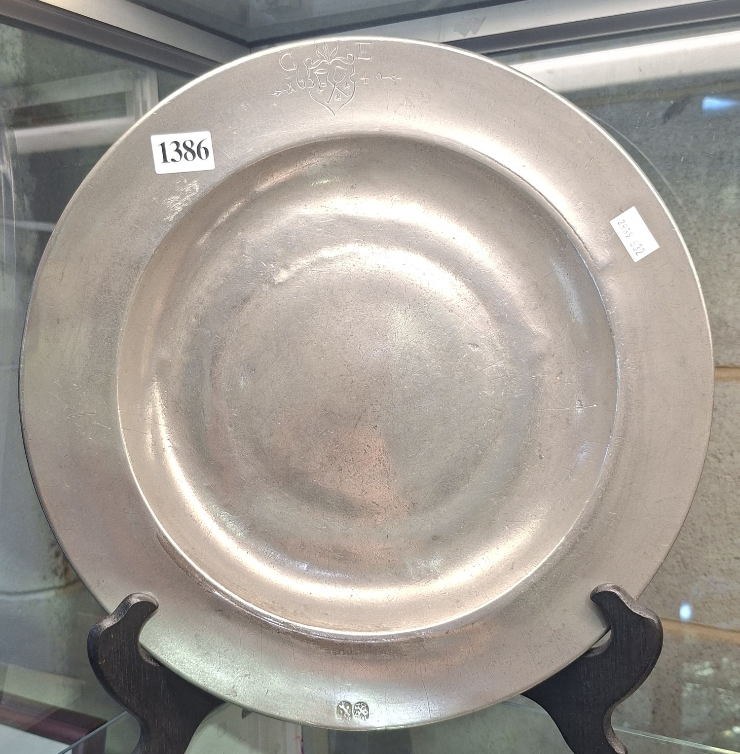 A Continential Pewter Deep Bowl Dish