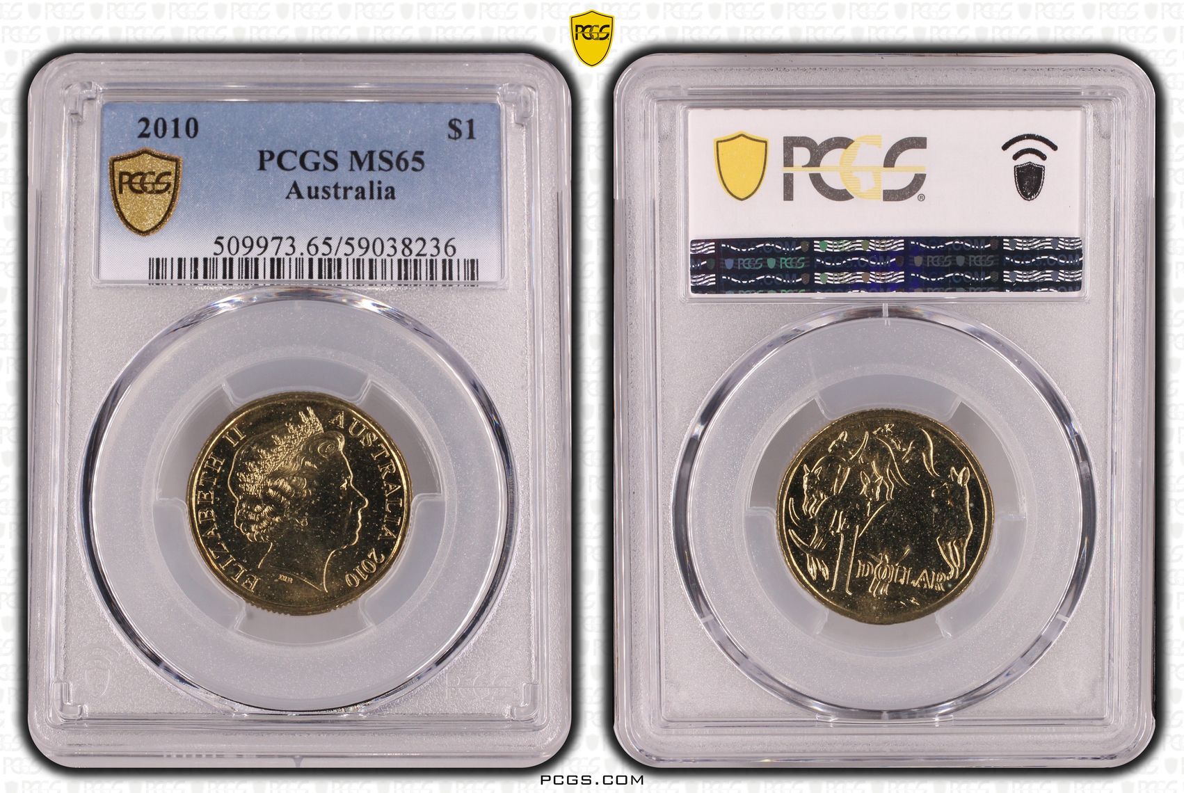 One Dollar, 2010, PCGS MS65