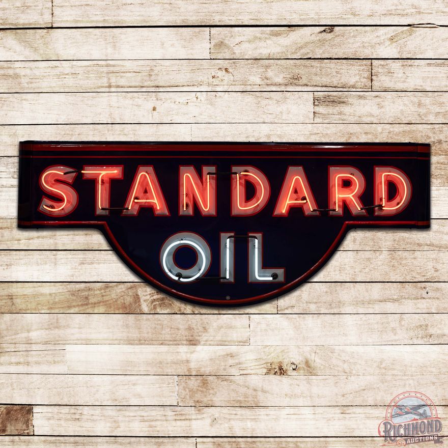 Standard Oil of Kentucky Service Station Emb. Single Sided Porcelain Neon Sign