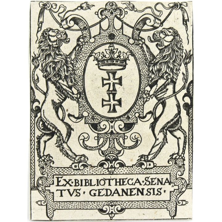 Ekslibris biblioteki Senatu Wolnego Miasta Gdańska