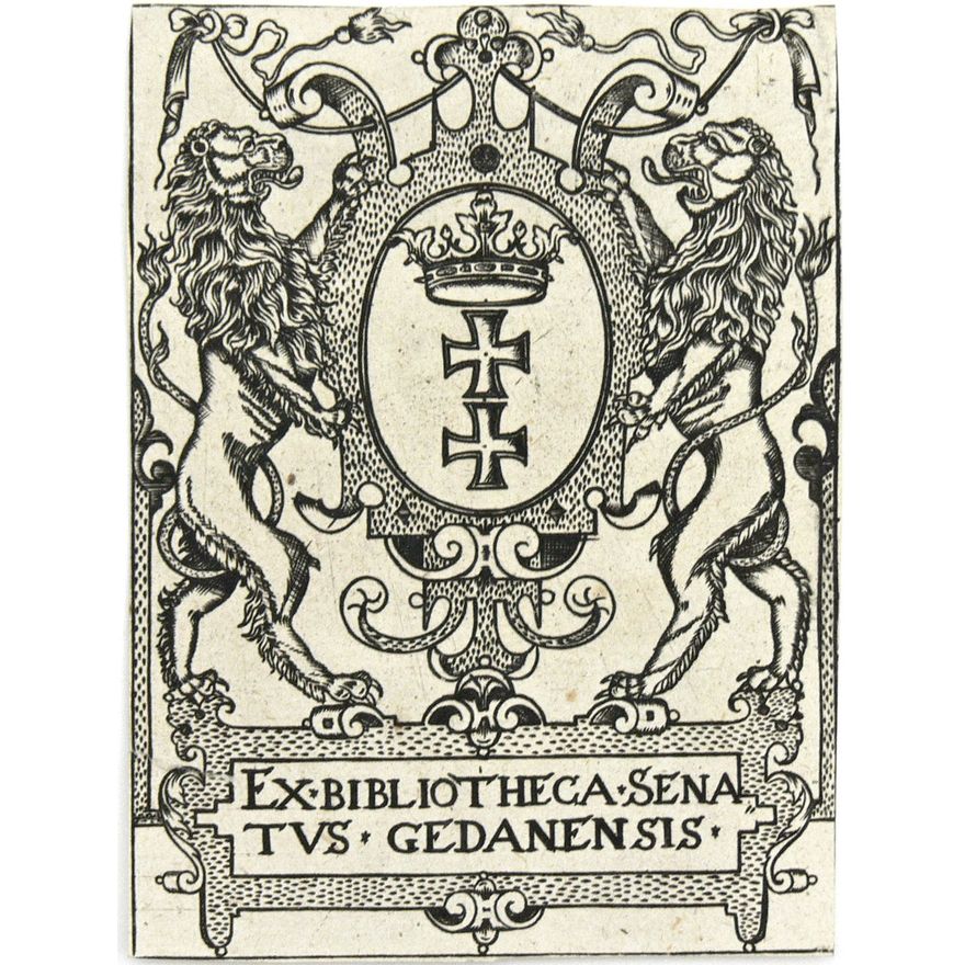 Ekslibris biblioteki Senatu Wolnego Miasta Gdańska