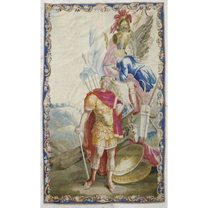 Antique Large French Classical Hanging Tapestry 9'6"x5'8"