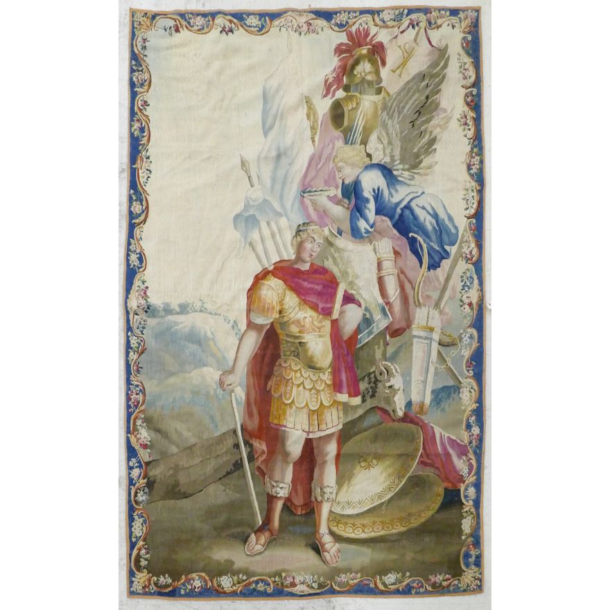 Antique Large French Classical Hanging Tapestry 9'6"x5'8"