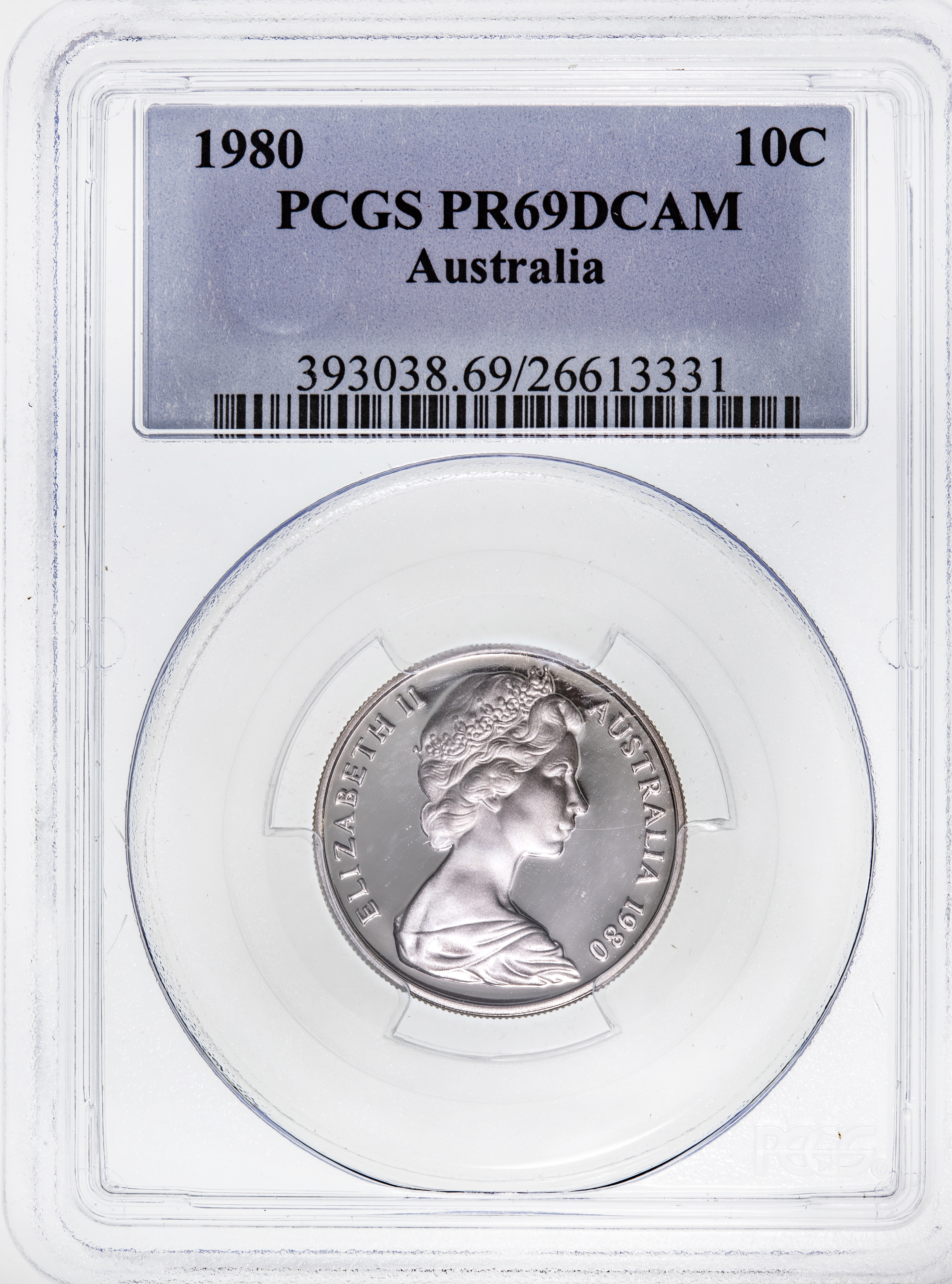 Ten Cent, 1980, Pcgs Pr69dcam