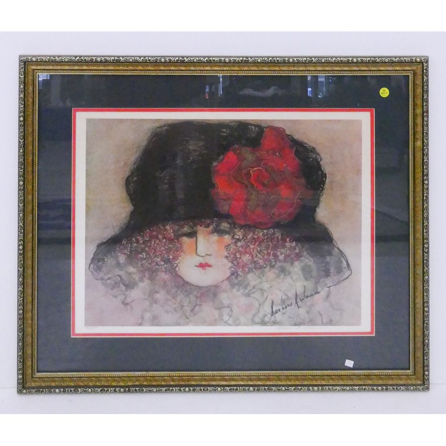 Barbara Wood 'Priscilla' S/N Lithograph Gallery Framed- 26x32''