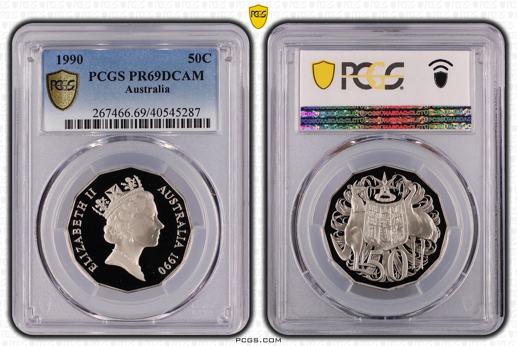 , Fifty Cent, 1990, PCGS PR69DCAM