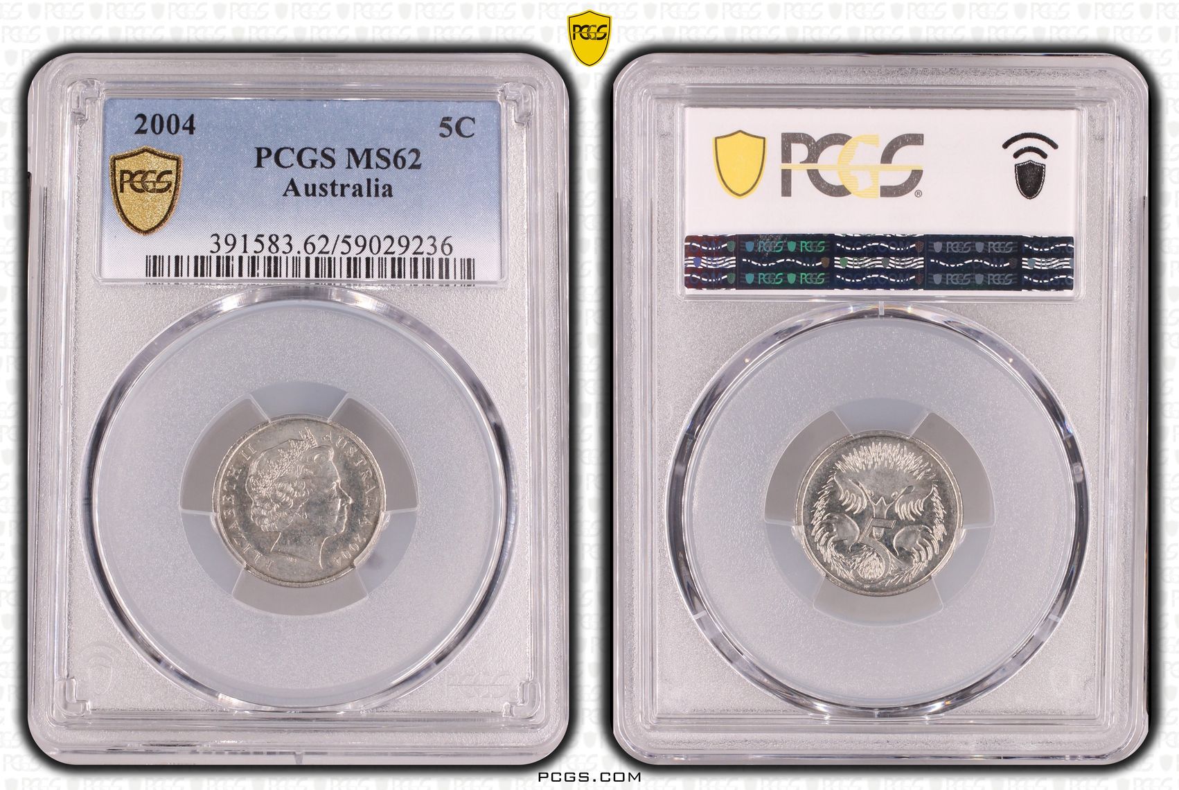 Five Cent, 2004, PCGS MS62