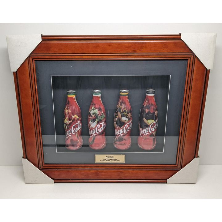 Rugby World Cup / Coke Framed Bottle Collection - 2003