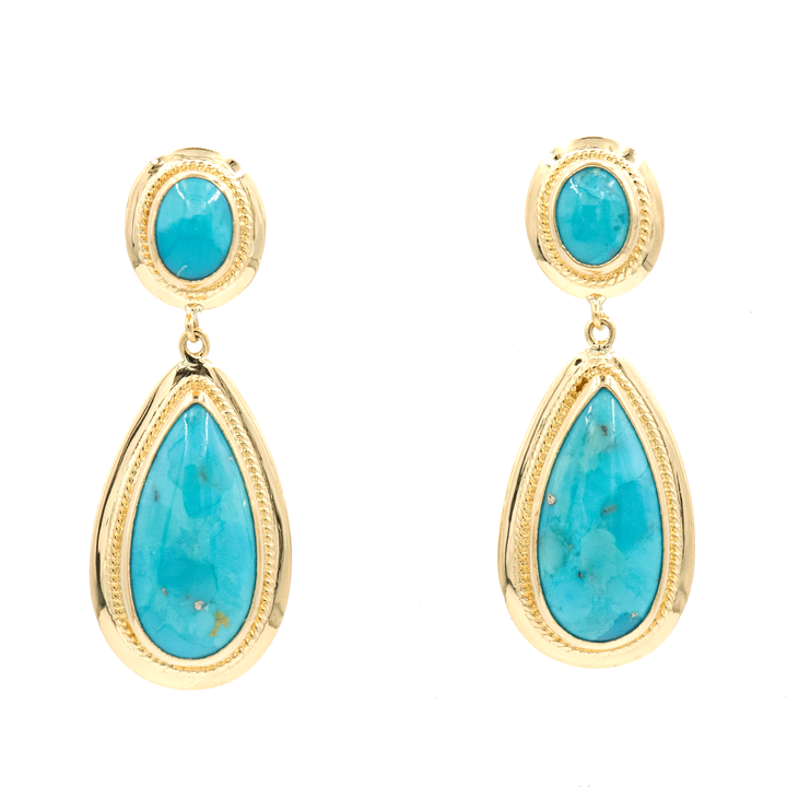 Aretes de turquesa