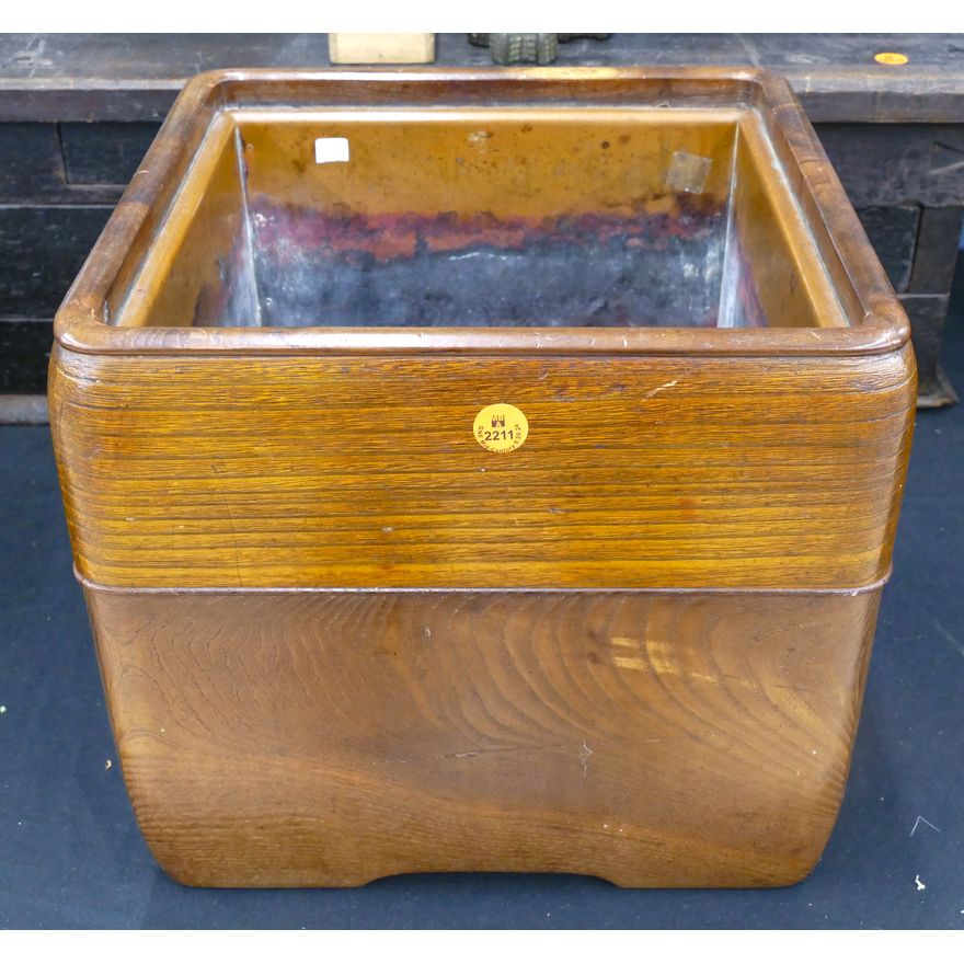 Old Japanese Small Wood Hibachi 11''x12''
