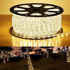 100FT COMMERCIAL GRADE WARM WHITE ROPE LIGHT KIT**
