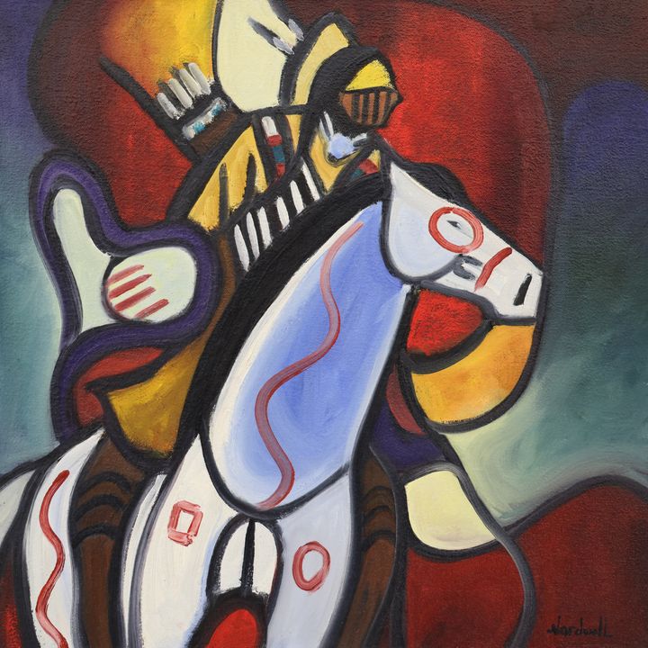Raymond Nordwall ''Decorated Warrior'' Oil