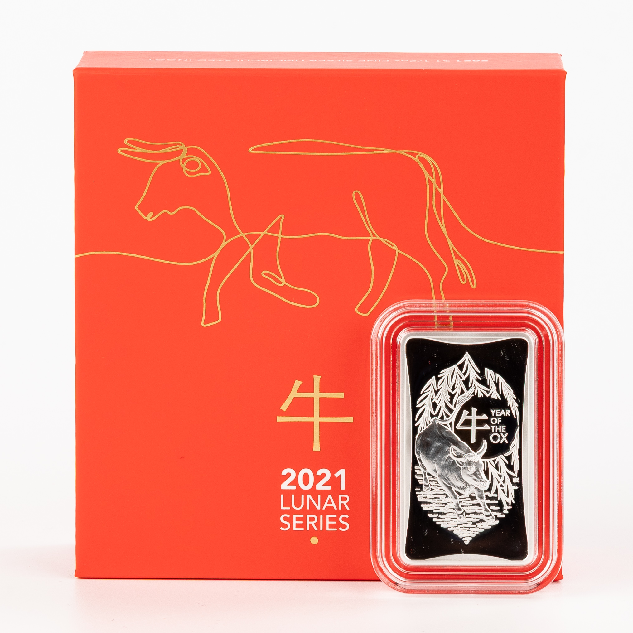 Lunar Series Silver Ingot, One Dollar, 2021, FDC