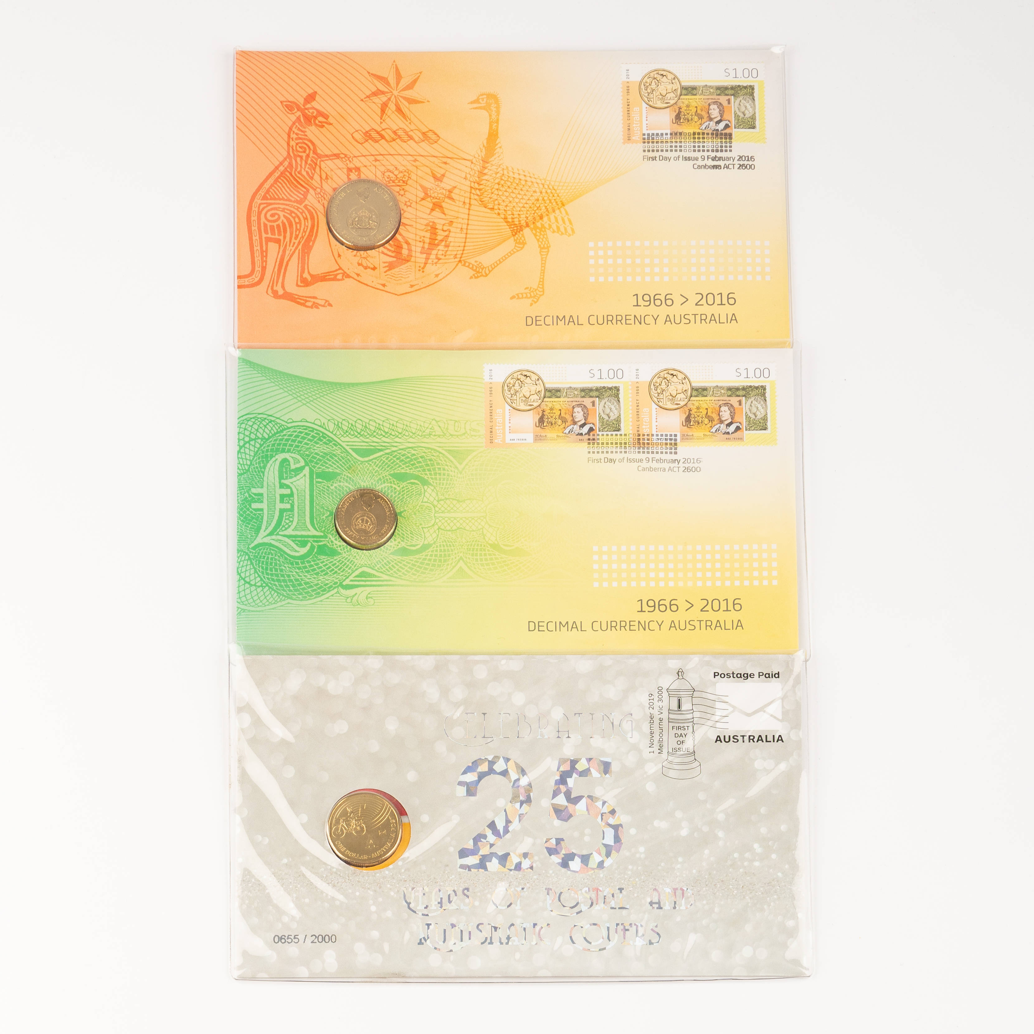 122 · Elizabeth II, Decimal Currency & Celebrating 25 Years of PNC's, One Dollar - Two Dollars, 2016 - 2019,  UNC